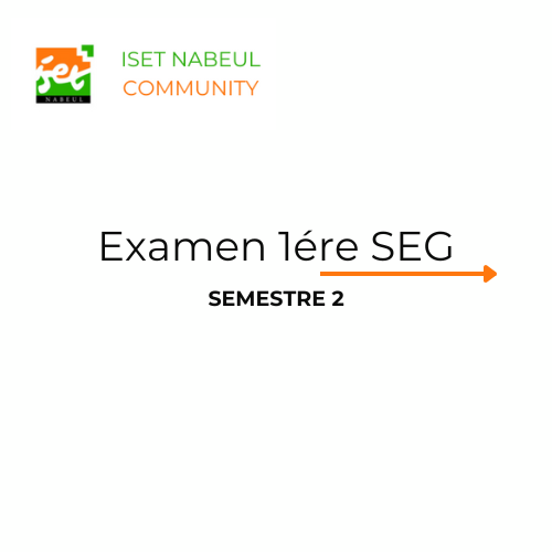 Examen 1ére SEG S2