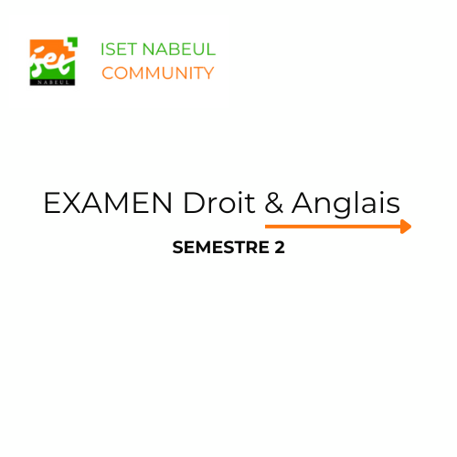 EXAMEN Droit & Anglais S2